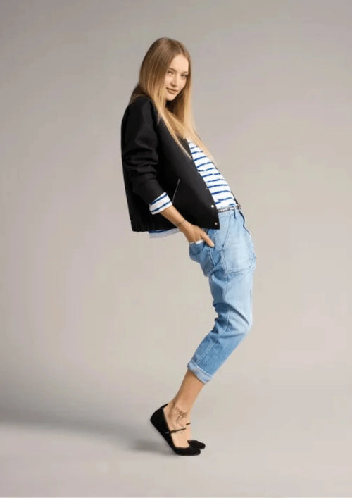 BLACK HENRIETTE BOMBER