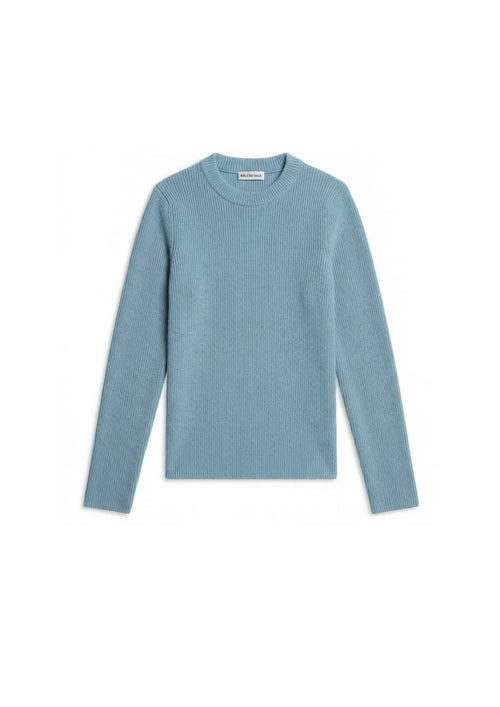 BLUE OPEN BACK SWEATER