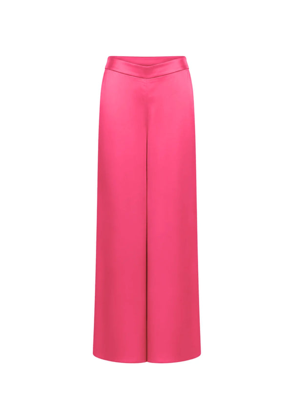 PINK LARGE SATIN TROUSERS