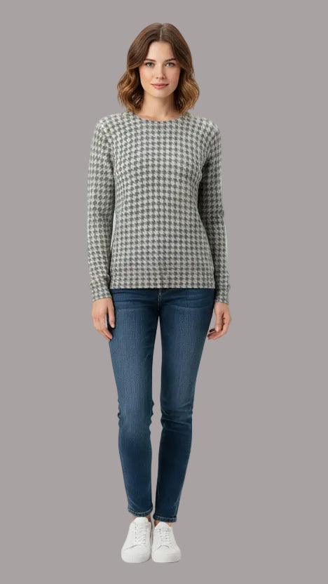 PULL IMPRIMÉ GRIS