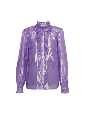 PURPLE METALLIC BLOUSE