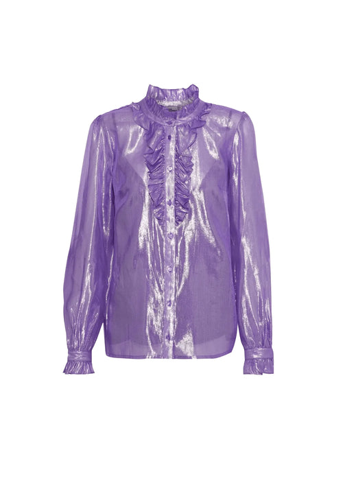 PURPLE METALLIC BLOUSE