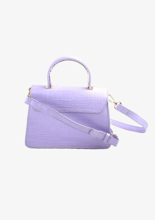 LILAC CROC HANDBAG