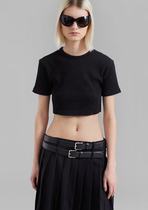 SCHWARZES NICO CROPPED T-SHIRT
