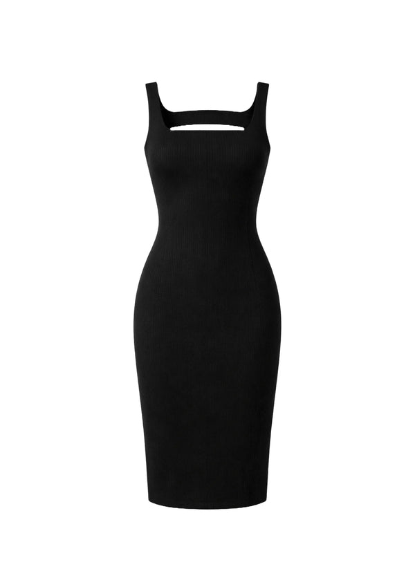 BLACK CUTOUT DRESS