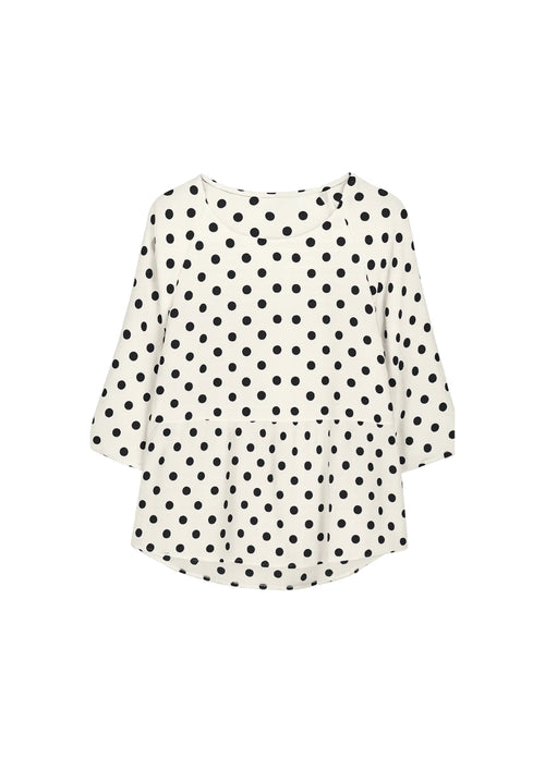 BLACK & WHITE POLKA-DOT BLOUSE