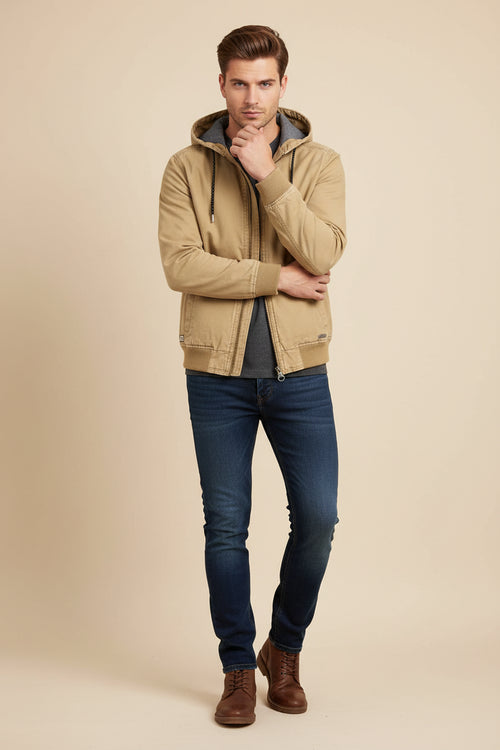 LIGHT BROWN DENIM JACKET