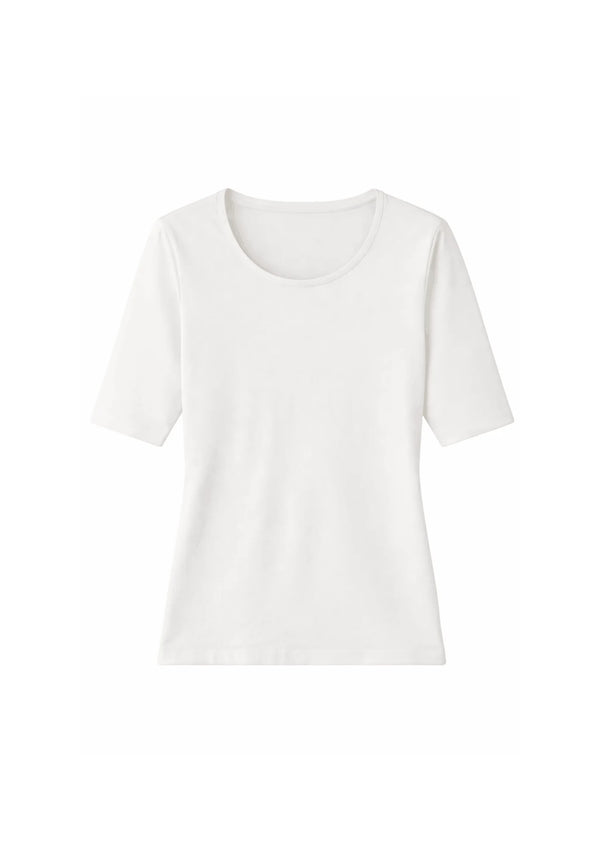 WHITE COTTON T-SHIRT