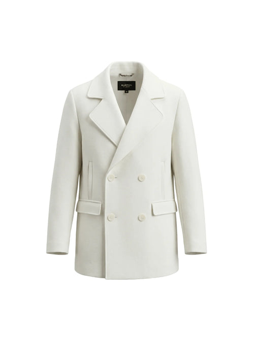 WHITE DOUBLE-BREASTED COAT