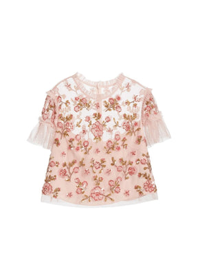 PENELOPE CROP TULLE TOP