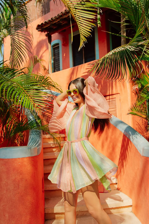 NAMITA SHORT DRESS MARBELLA MIX BLOOM