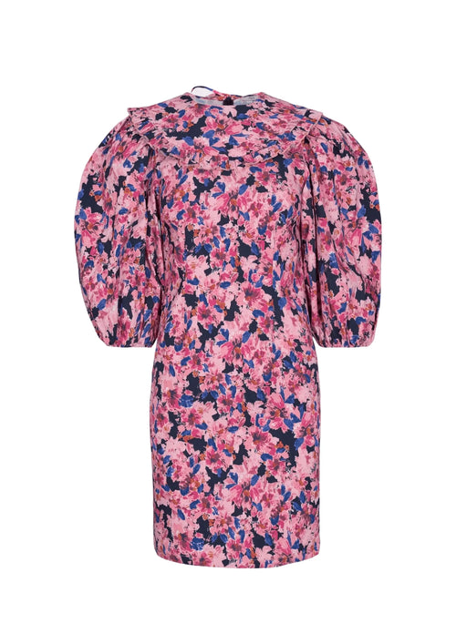 PINK ROU DRESS WITHOUT COLLAR