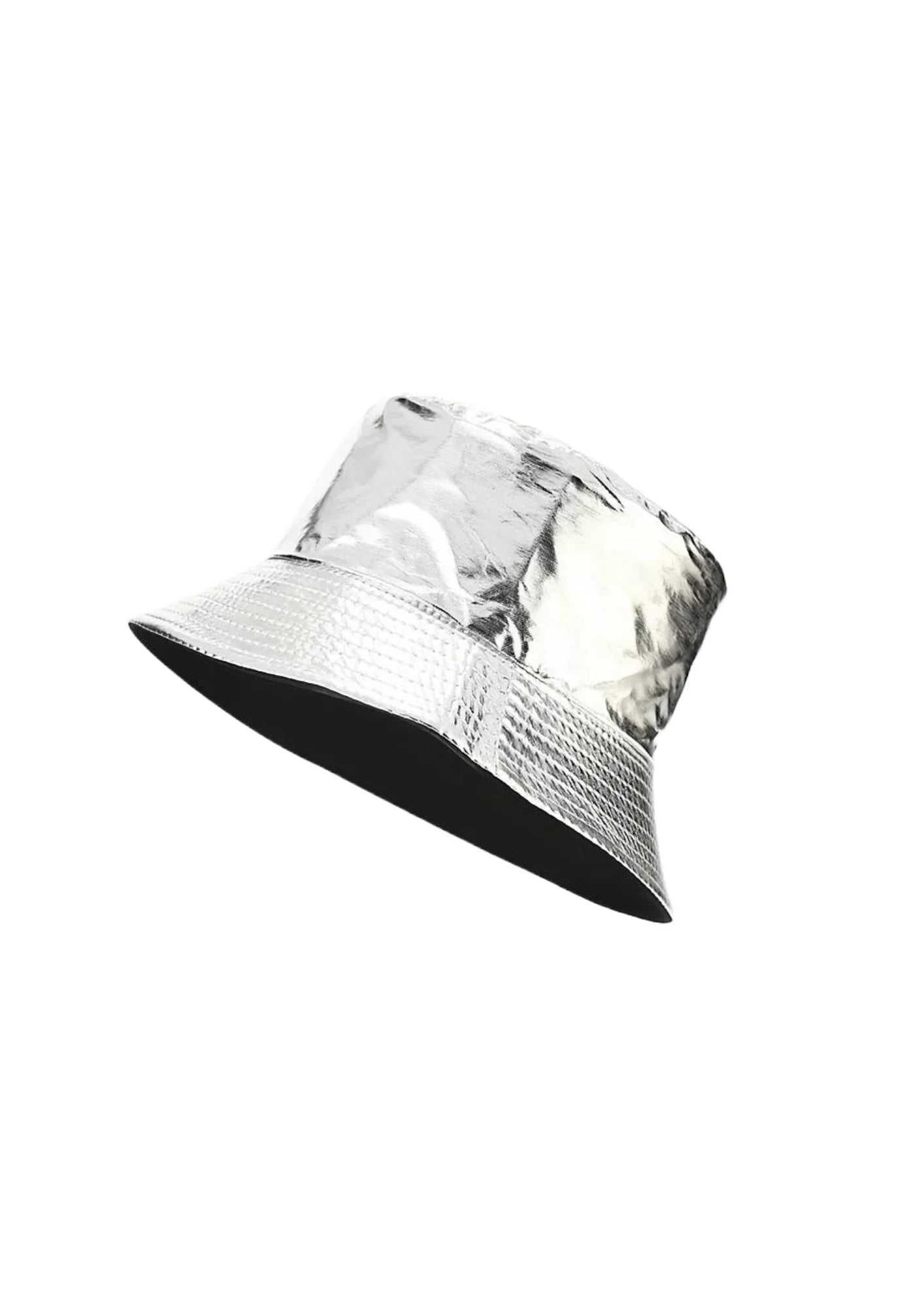 SILVER METALLIC BUCKET HAT