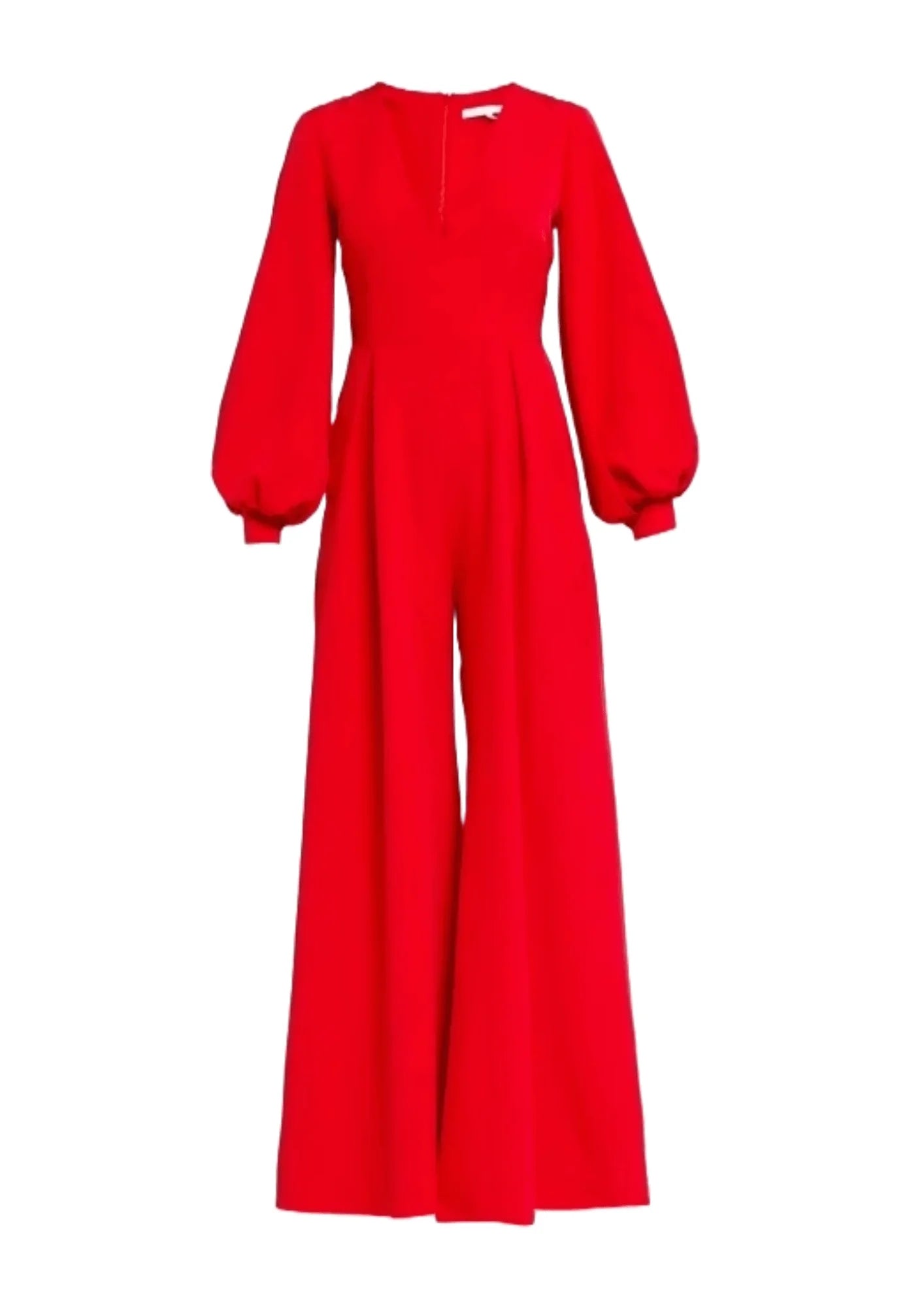 RED LONG-SLEEVED JUMPSUIT