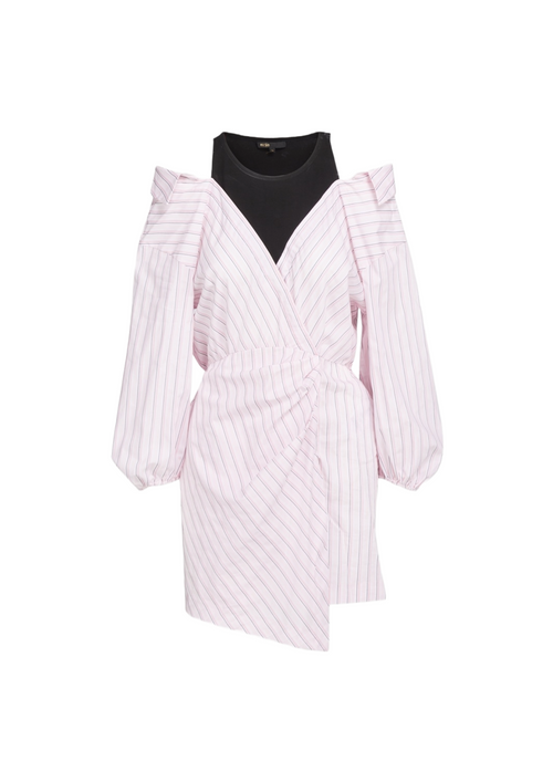 TROMPE-L'ŒIL STRIPED DRESS