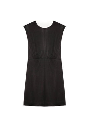 Mini-robe satin norme noire