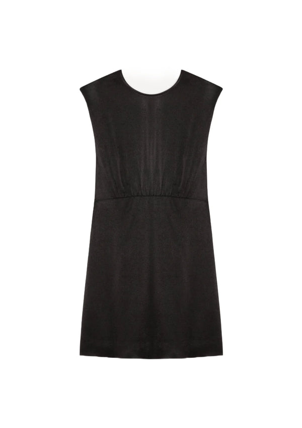 Mini-robe satin norme noire