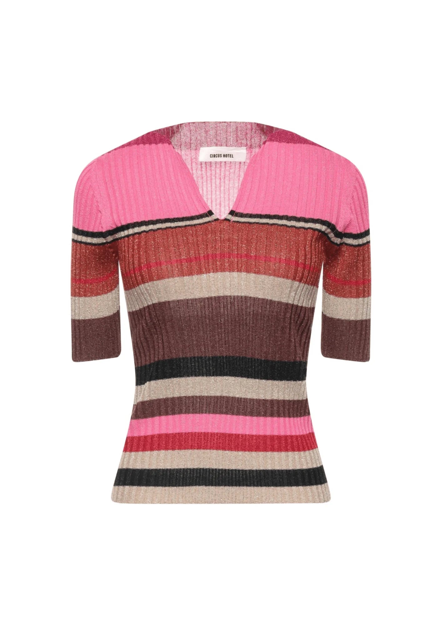 PINK STRIPED PULLOVER