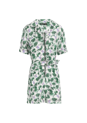 BELTED FLORAL PLAYSUIT