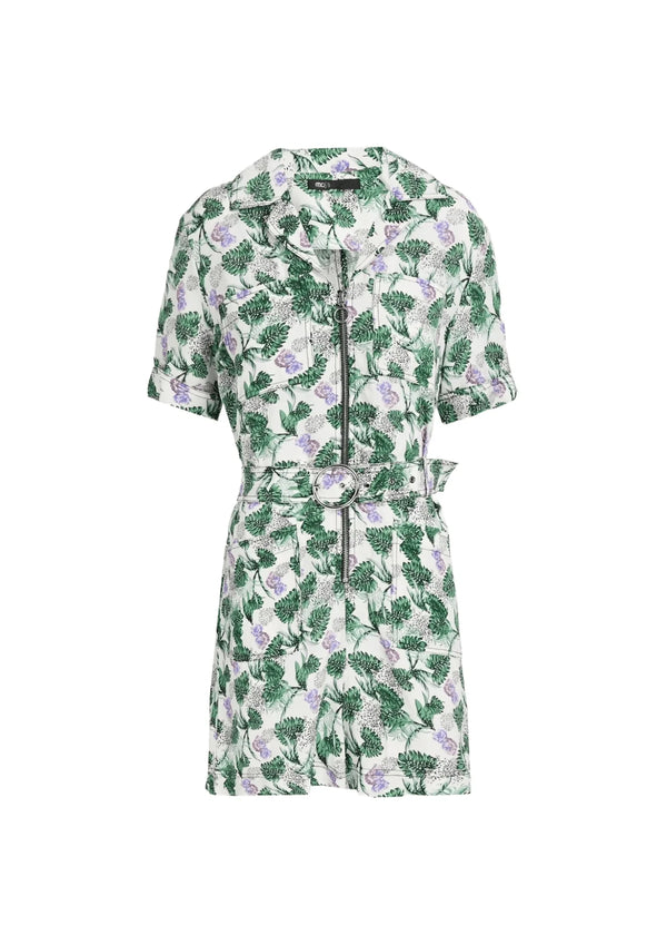 BELTED FLORAL PLAYSUIT