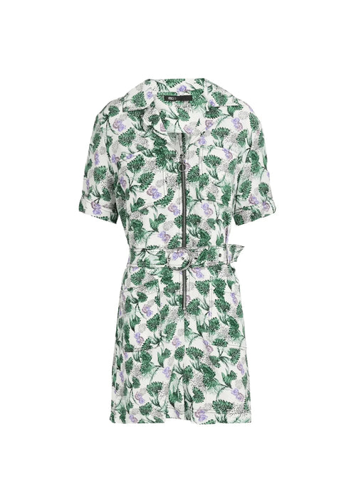 BELTED FLORAL PLAYSUIT