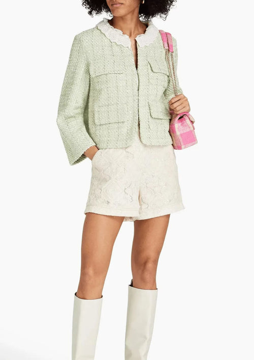 Veste en tweed métallique