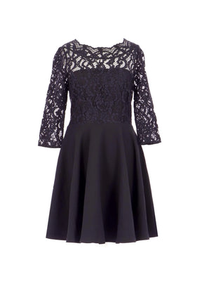 Dunkelblaues Rhodes -Kleid
