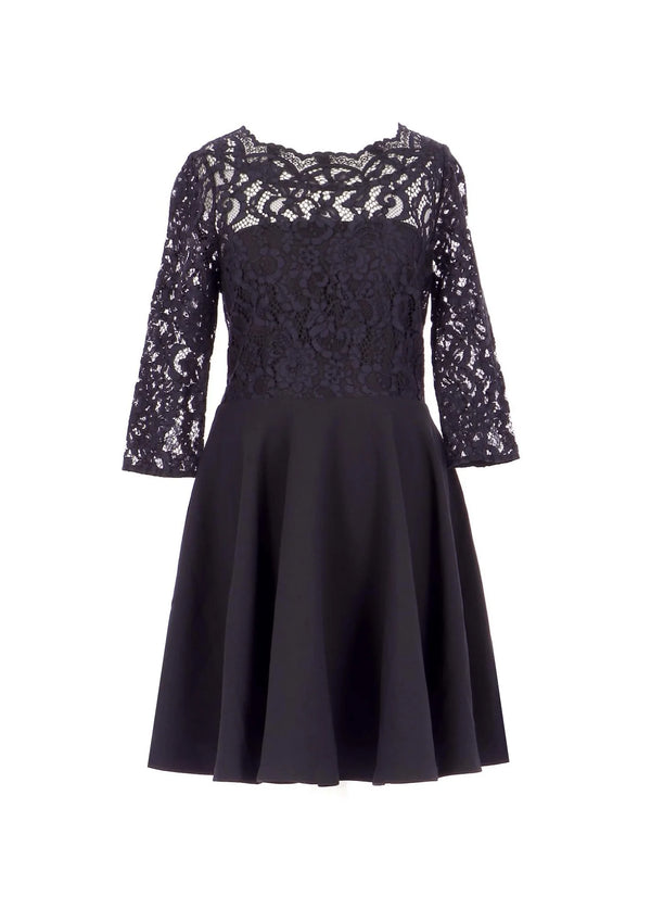 Dunkelblaues Rhodes -Kleid