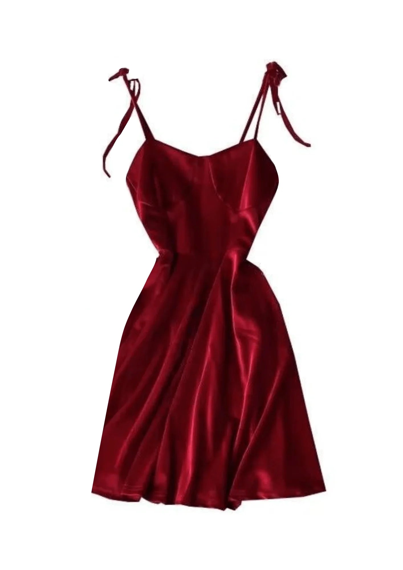 Mini-robe en velours rouge