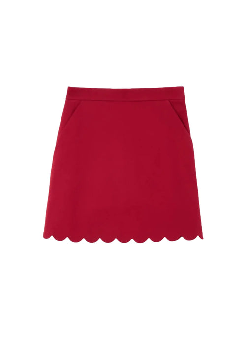 RED A-LINE MINI SKIRT