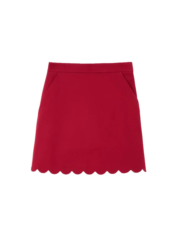 RED A-LINE MINI SKIRT