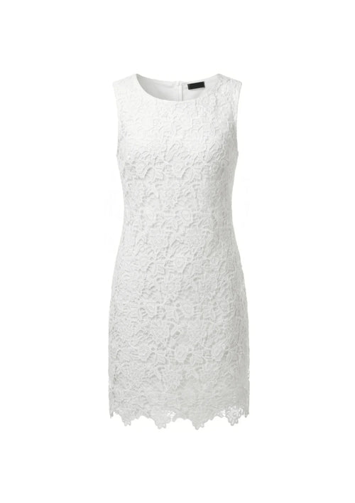 WHITE FLORAL LACE DRESS