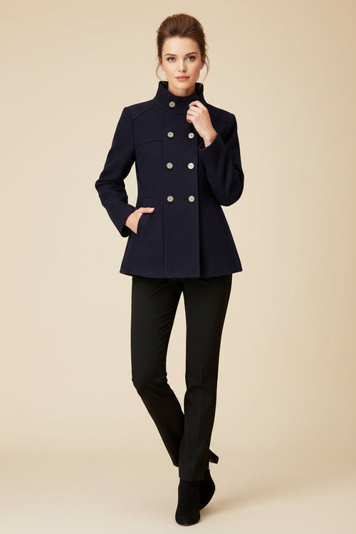 NAVY SHORT COAT