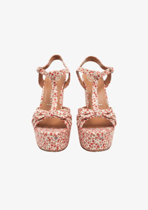 TALONS IBIZA FLEURIS ROUGES