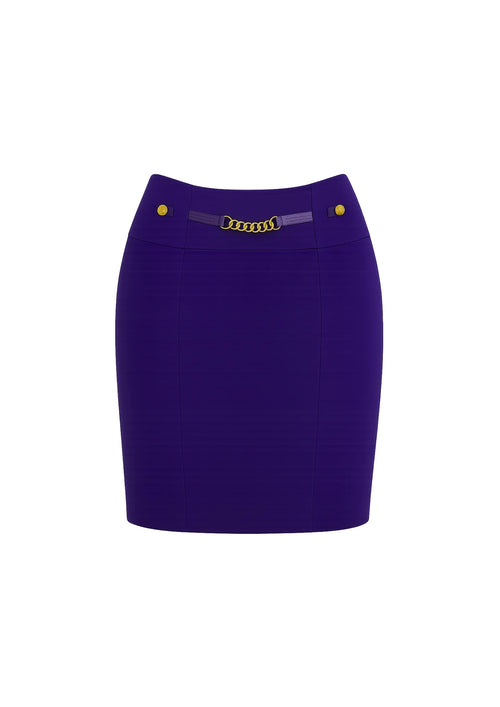 PURPLE WOOL SKIRT