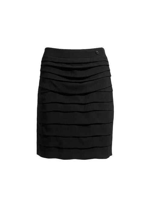 BLACK PLEATED SKIRT