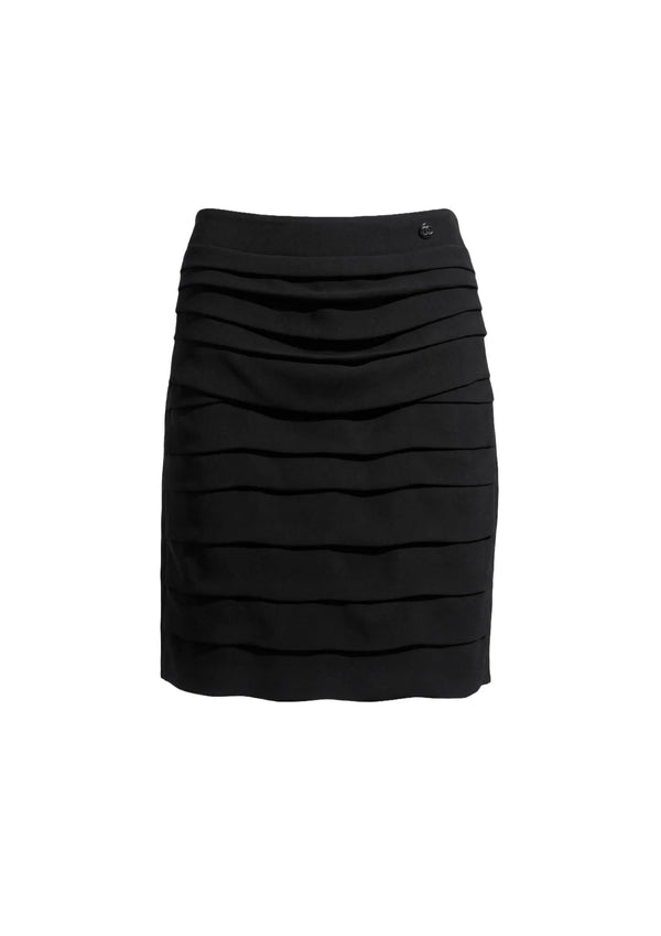 BLACK PLEATED SKIRT