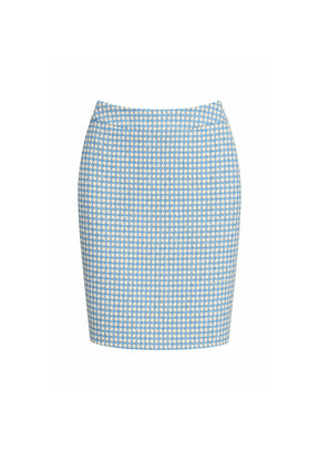 LIGHT BLUE TWEED SKIRT