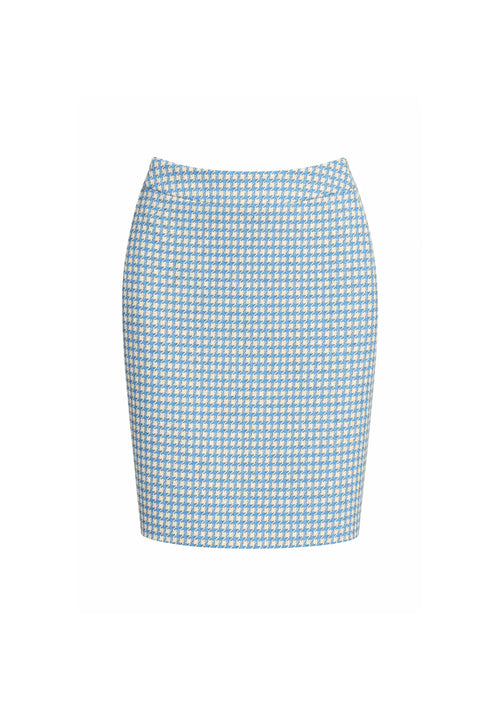 JUPE EN TWEED BLEU CLAIR