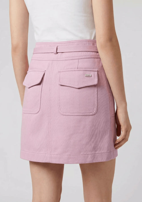PURPLE DENIM SKIRT