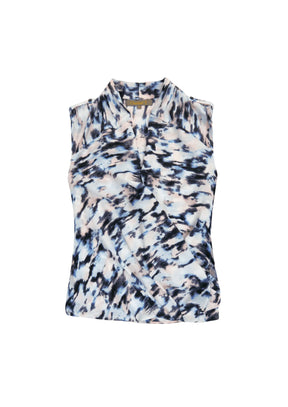 BLUE PRINTED TOP