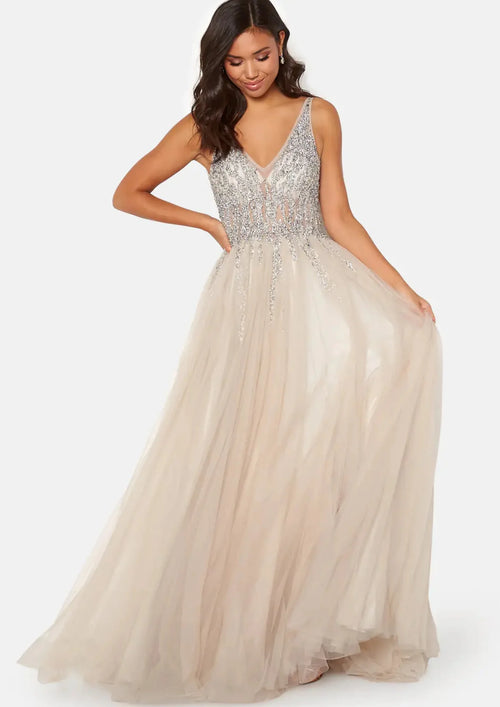 Robe grise à paillettes