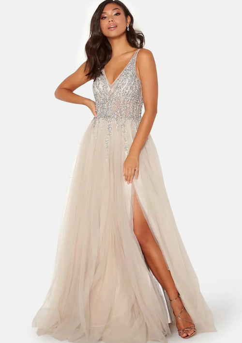 Robe grise à paillettes