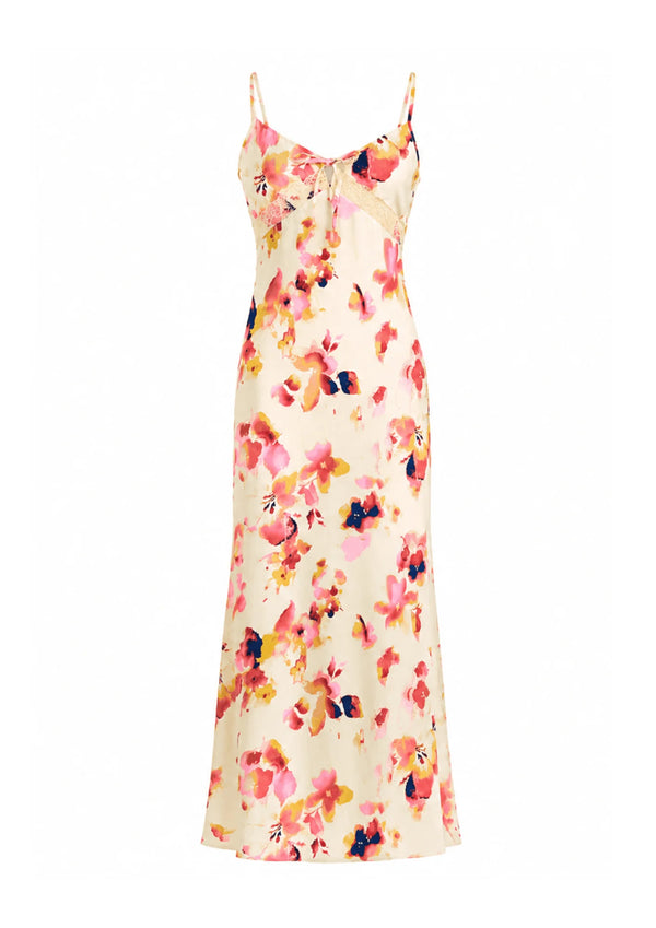 YELLOW FLORAL MAXI DRESS
