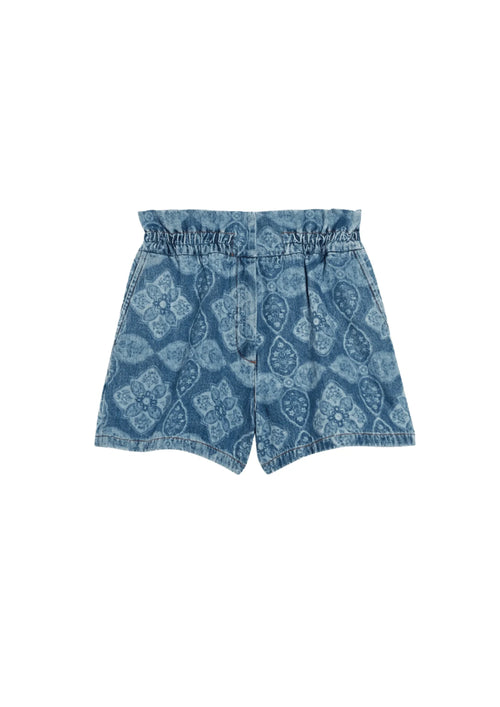 ENORA GRAPHIC-PRINT DENIM SHORTS