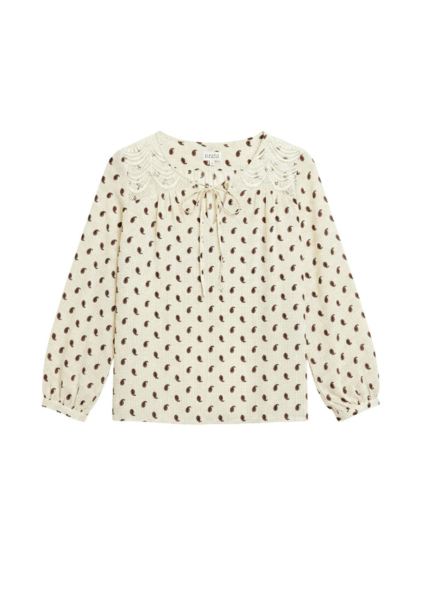 IVORY BOHEME SILK BLOUSE