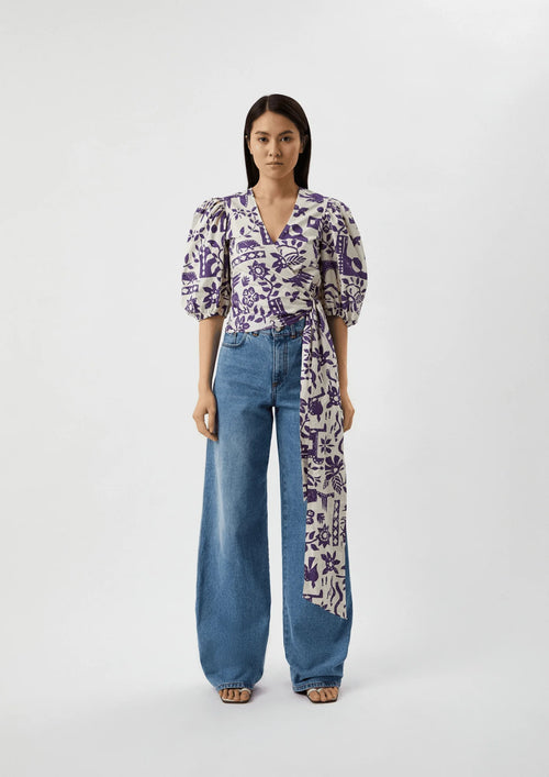 PURPLE BAMBINO WRAP TOP