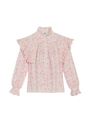 PINK FLORAL PRINTED BLOUSE