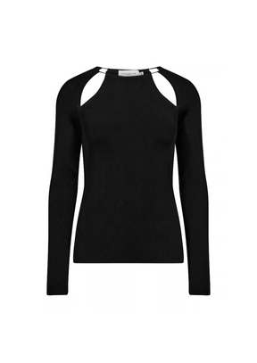 BLACK NATACHA TRICOT CUT-OUT TOP