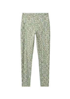 GREEN FLORAL LEGGINGS